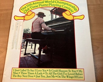 1985 August September Sheet Music Easy Organ Magazine - Old Time Piano Contest