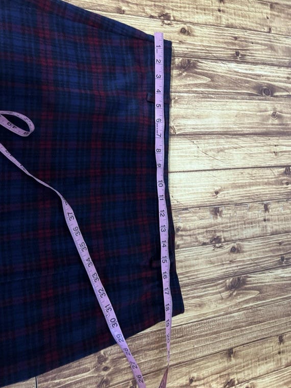 Cape Cod Sportswear, Skirt with Pockets Plaid Sz 14 Vintage Made In USA 28” View 6