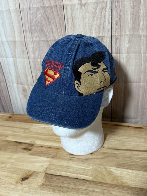 Superman Hat Adjustable Youth 90s 00s Y2k Super-hero Comic