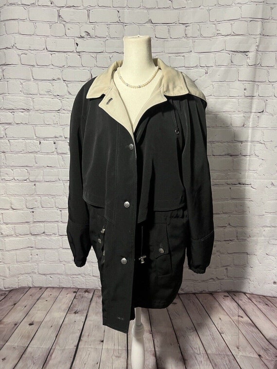 Vintage Braetan Womens Jacket Size Large Black Hoo