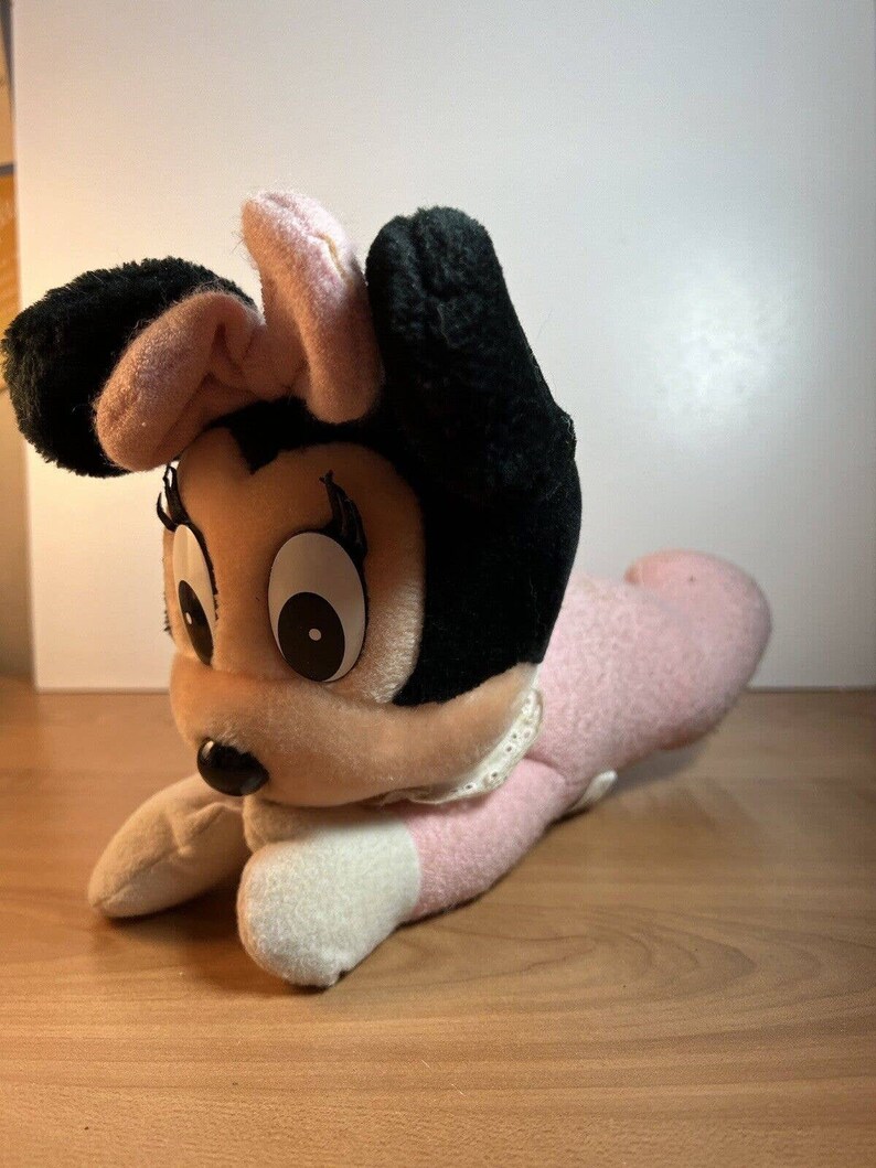 Vintage 1984 Disneyland Walt Disney World Plush Baby Crawling Minnie Mouse image 3