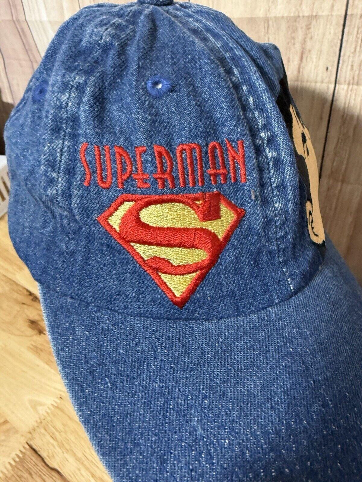Superman Hat Adjustable Youth 90s 00s Y2k Super-hero Comic