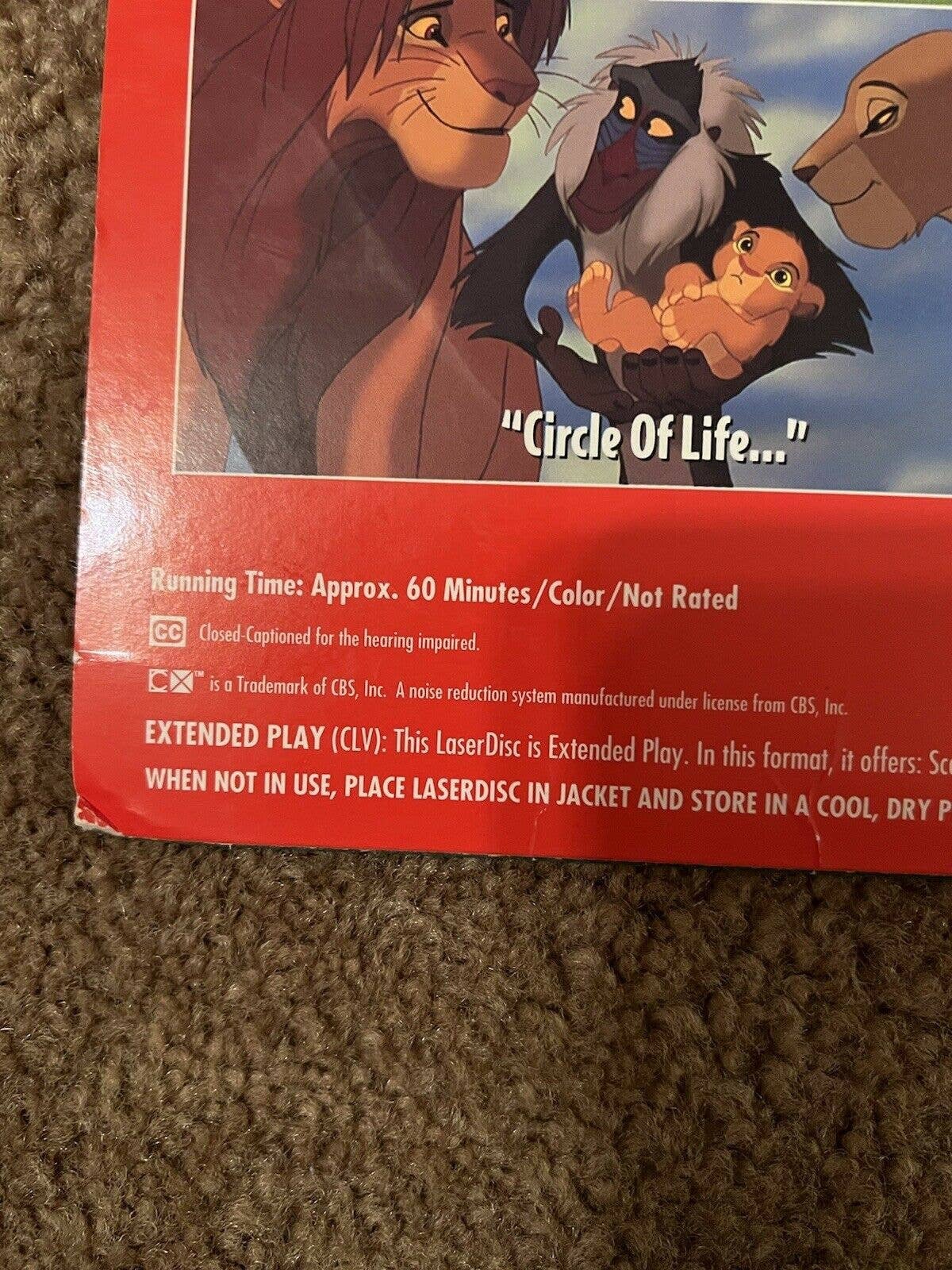 Disney Sing Along Songs the Lion King Circle of Life Laserdisc Etsy