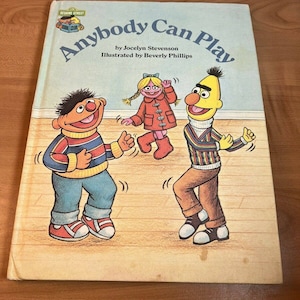 Sesame Street Book Club Anybody Can Play (1980,First Edition) Hardcover