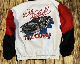 Vtg 1995 Dale Earnhardt Kid's Jacket the Champ USA Jebco 3