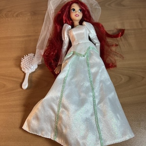 Disney Ariel Wedding Doll The Little Mermaid White Wedding Dress Doll