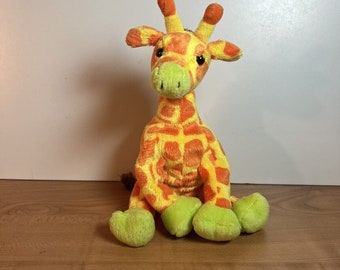 Ty Beanie Babies Giraffiti La girafe du cirque 5,25 pouces Bright Fun 2003