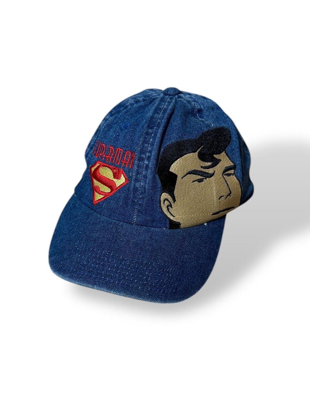 帽子 [0] OLD VINTAGE SUPERMAN HAT Vintage Superman Hat Blue Stitched Snapback Trucker DC