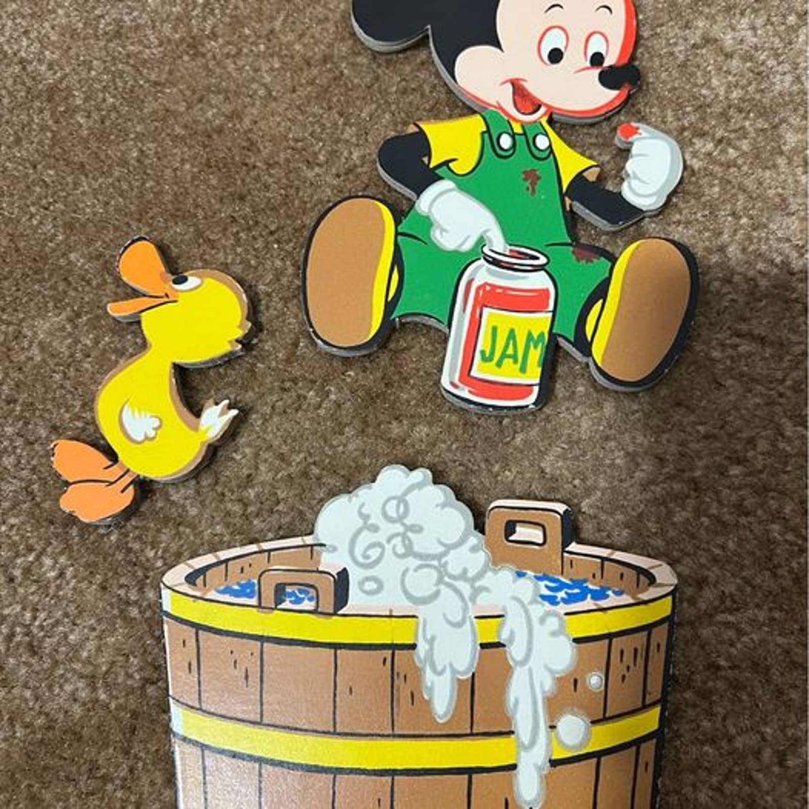 Tenture Murale Vintage Mickey – Tapisserie Française, Années 80/90