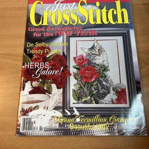 Just Cross Stitch Jan/Feb 2004 Magazine• Lovely Designs For Your Valentine