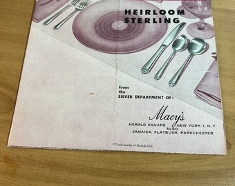 1950s Macy’s Heirloom Sterling Silver Advertisement Paper