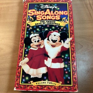 Disney’s Sing Along Songs Twelve Days Of Christmas VHS •