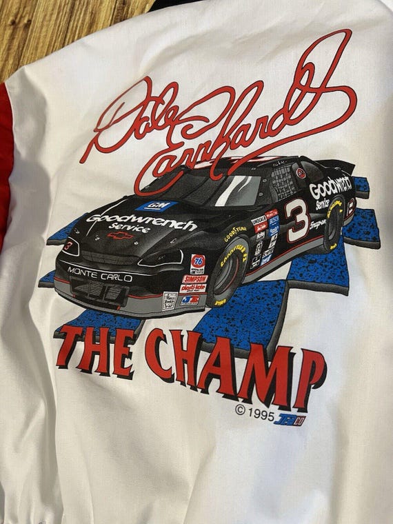 Vtg 1995 Dale Earnhardt Kid's Jacket the Champ USA Jebco 3