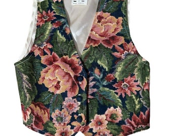 My Michelle Vintage Girls Vest Floral Size 5