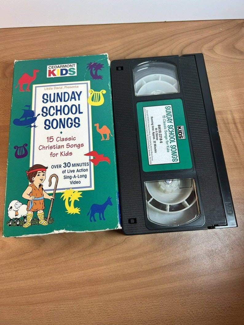 Cedarmont Kids Sunday School Songs VHS 1996 Rare Htf Sing Etsy