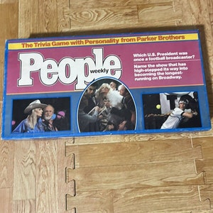Vintage 1984 People Weekly Trivia Family Board Game Complete Never Played• Open