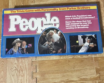 Vintage 1984 People Weekly Trivia Family Board Game Complete Never Played• Abierto