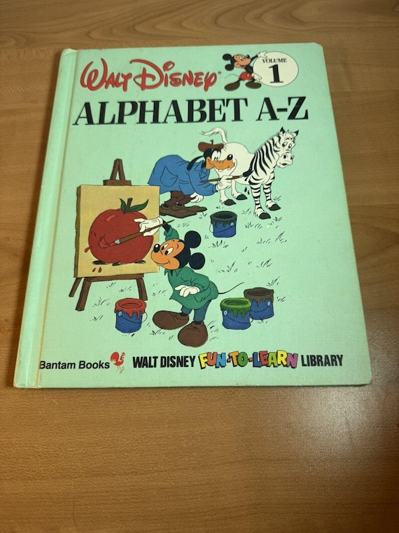 1983 Walt Disney Bantam Books Fun-to-learn Library Alphabet A-Z