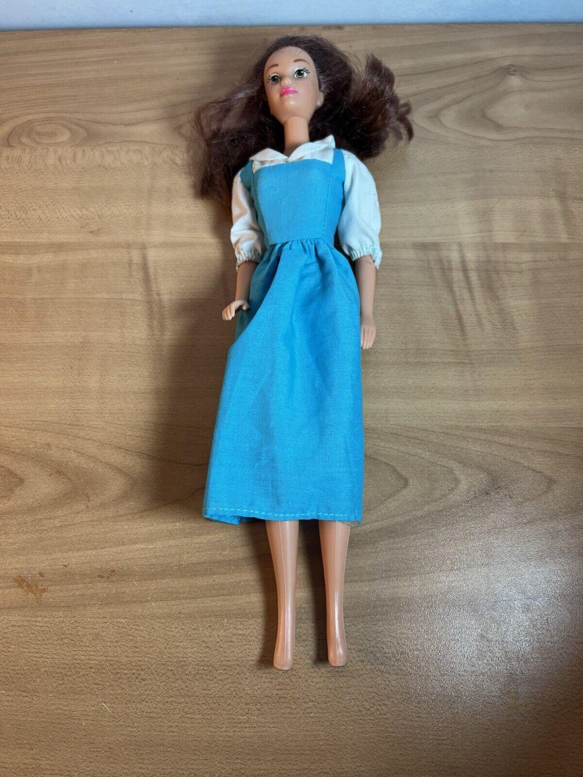Vtg 90s Mattel Disney Beauty and the Beast Belle Doll Brunette + Blue Dress  - Etsy