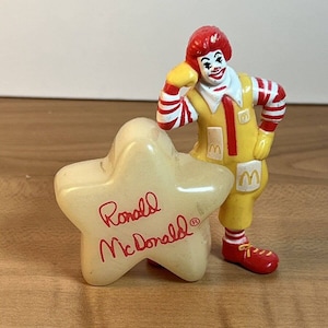 McDonalds Happy Meal Toy Vtg. Ronald Signature Glow In the Dark Star Figure 1988