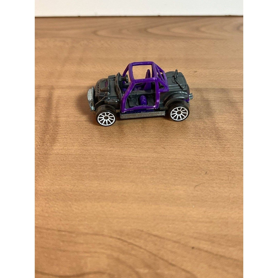 Vintage 2000 Mattel Hot Wheels MORRIS MINI Car Dark Gray & Purple