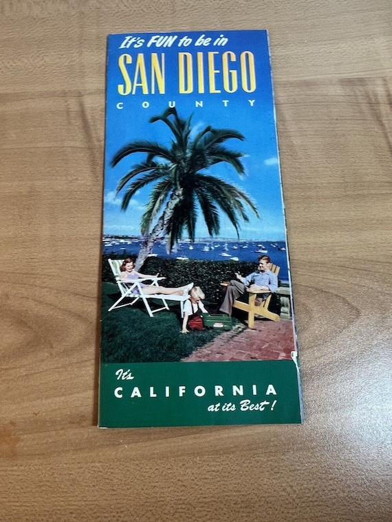 1950s San Diego California at Its Best Vintage Travel Brochure