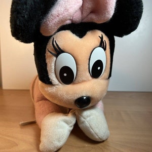 Vintage 1984 Disneyland Walt Disney World Plush Baby Crawling Minnie Mouse image 2