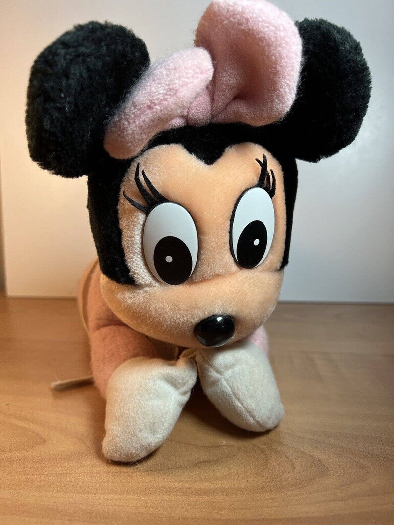 Vintage 1984 Disneyland Walt Disney World Plush Baby Crawling Minnie Mouse image 2