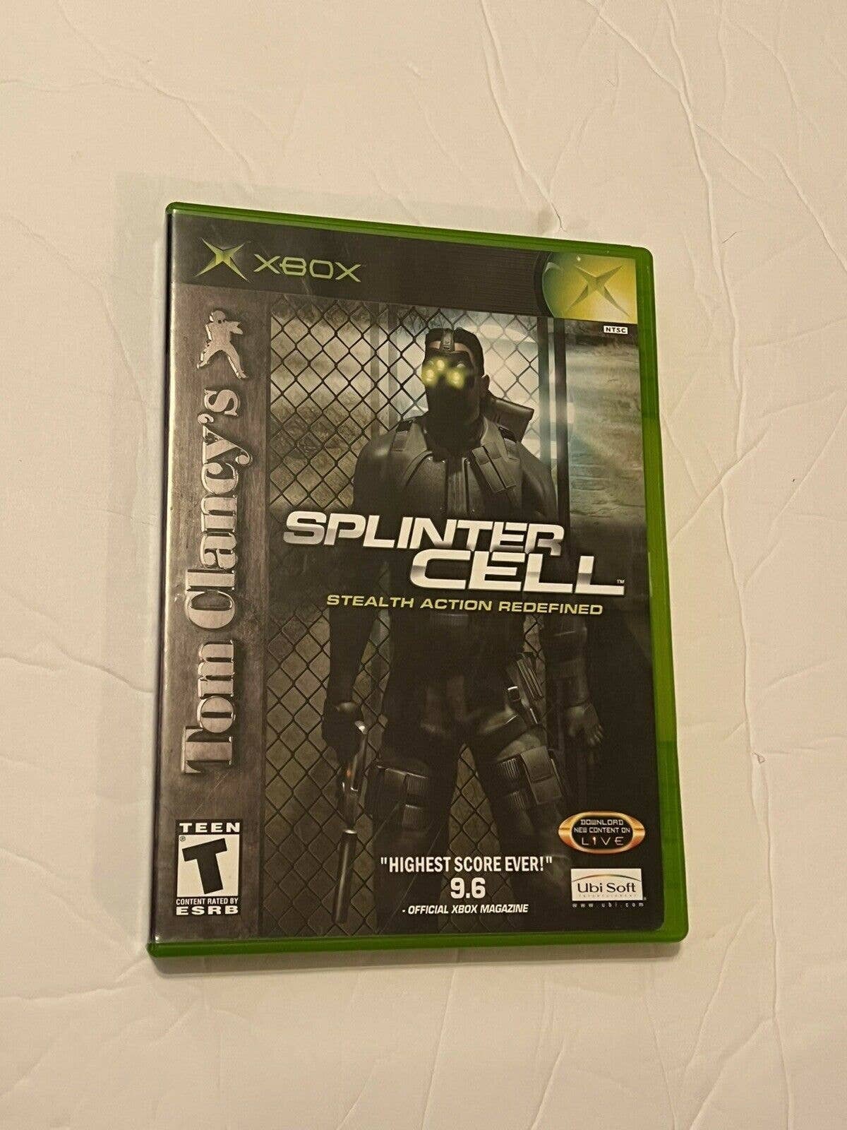 Tom Clancy's Splinter Cell Microsoft Xbox Video Game Complete 2002