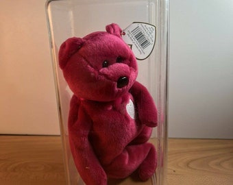 Ty 8,5 Zoll Valentina Red Bear 1998 Beanie Baby W/Case