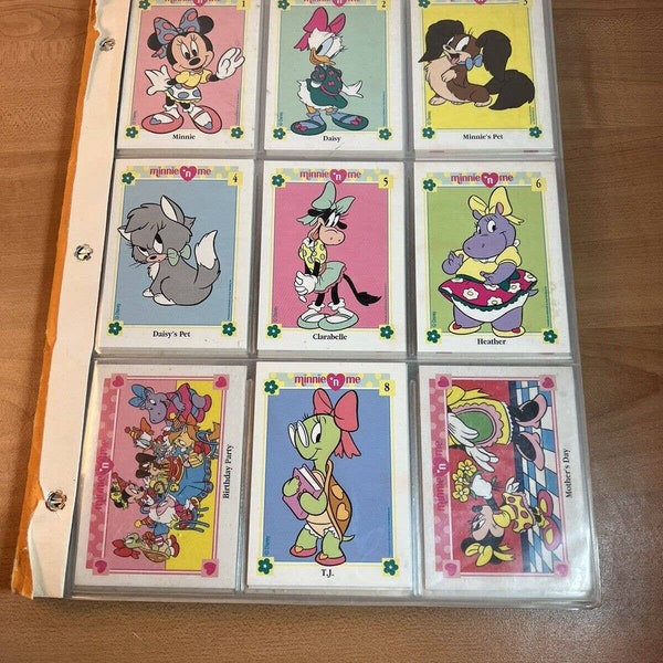 Disney Minnie N Me 1991 Impel Unvollständige Basiskarte Set 160+ Karten