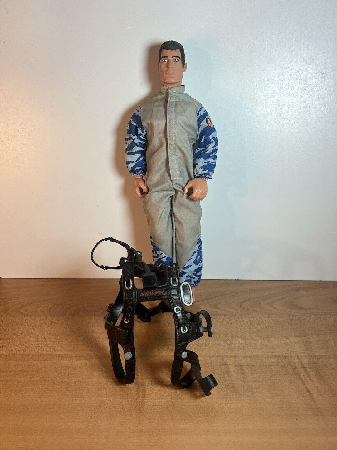 1996 Hasbro International 12” GI Joe Flocked Hair Flight Suit Gear