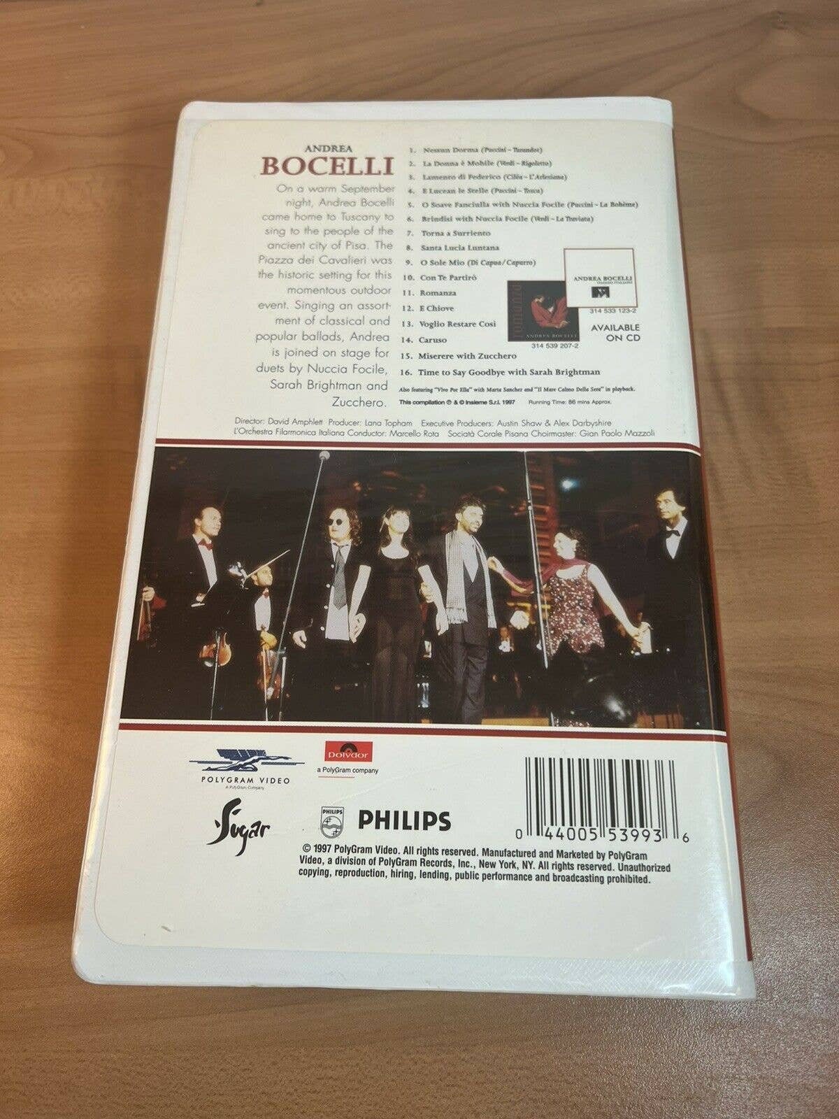 Andrea Bocelli - A Night in Tuscany (VHS, 1997, Clamshell) Collectible  Vintage - Etsy, image size:1200x1600