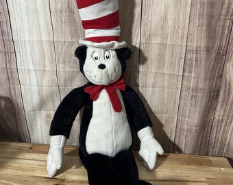 Vintage Macy's Dr. Seuss kat met de hoed, groot 30-inch knuffeldier, gelimiteerde editie 1995