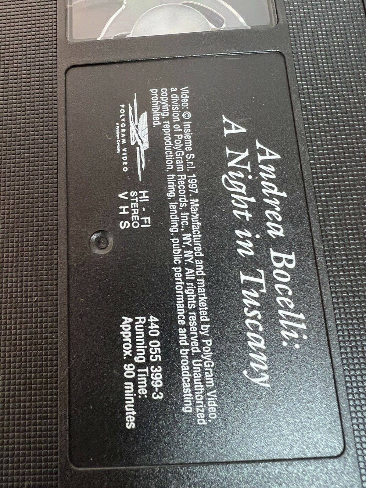 Andrea Bocelli - A Night in Tuscany (VHS, 1997, Clamshell) Collectible  Vintage - Etsy, image size:1200x1600