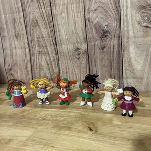 Cabbage Patch Kids Plastic Figurines Lot of 6 Vintage 1992 1994 O.A.A. Inc.