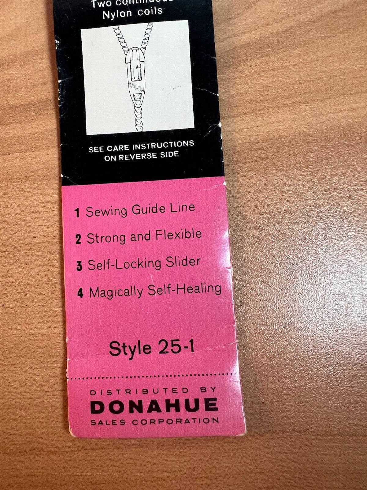 Talon Zipper Vintage Navy Blue Nylon Coil 7 Inches Neckline 1960s