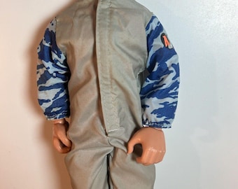 1996 Hasbro International 12” GI Joe Flocked Hair Flight Suit Gear