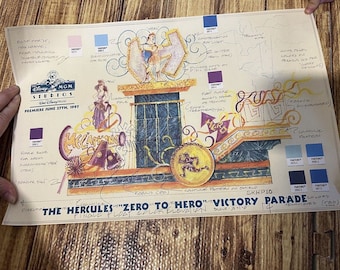 Disney's MGM Studios "The Hercules Zero to Hero Victory Parade" lithograph 1997