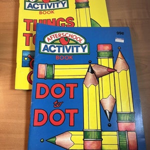 1988 Landoll Afterschool Activity Books Dot To Dot & Things To Do