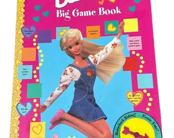 Rare Vintage Barbie Big Game Book 1997 by Golden Books