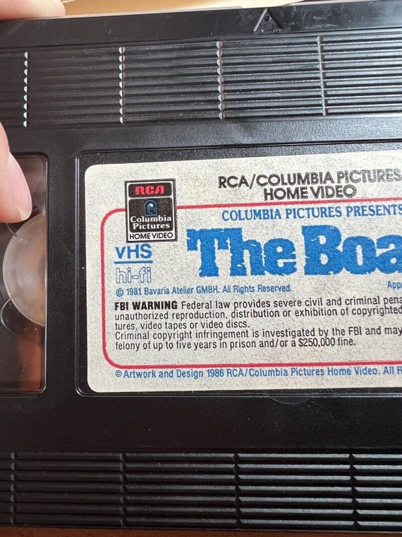 The Boat [formerly Das Boot] (VHS, 1985, Columbia Tristar) - Etsy