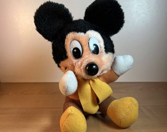 Vintage Disney Mickey's Christmas Carol Tiny Tim 6" Plush - GUC