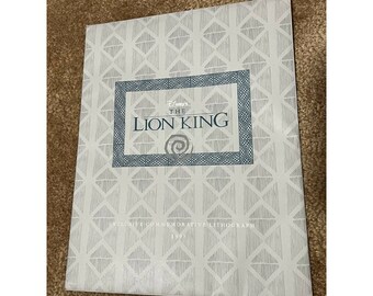 Vintage 1995 The Lion King 11x14 Lithograph Disney Store Exclusive