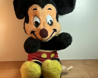 Mickey Mouse Plush Doll Walt Disney California Vintage Stuffed Toy 11”