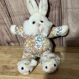 Jimmy Plush Toys Vintage Bunny Rabbit Floral Outfit