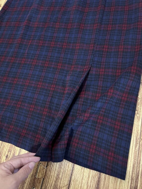 Cape Cod Sportswear, Skirt with Pockets Plaid Sz 14 Vintage Made In USA 28” View 4