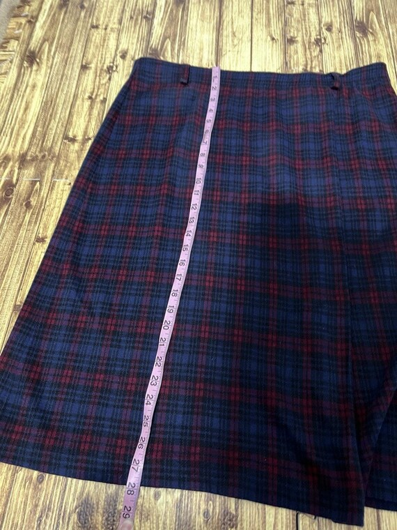 Cape Cod Sportswear, Skirt with Pockets Plaid Sz 14 Vintage Made In USA 28” View 5