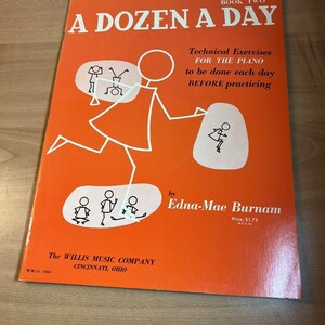 A Dozen a Day Book 2 for Early Piano Lessons Learn How to Play Willis Music 1953