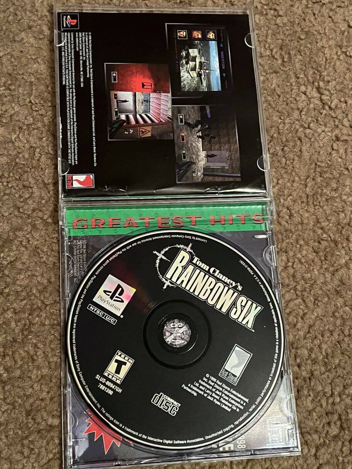 Jeu PS1 'Tom Clancy's Rainbow Six' - Version PAL FR Black Label - Complet Avec Boîte Et Notice - Très Bon état